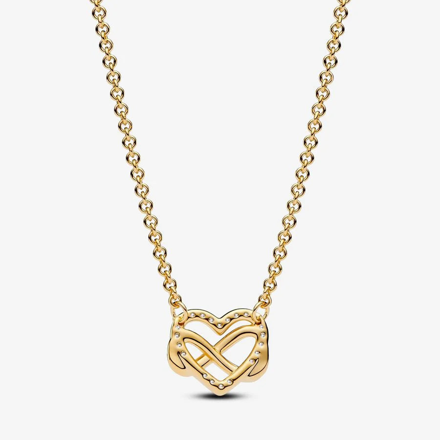 Colar Coração Infinito Brilhante