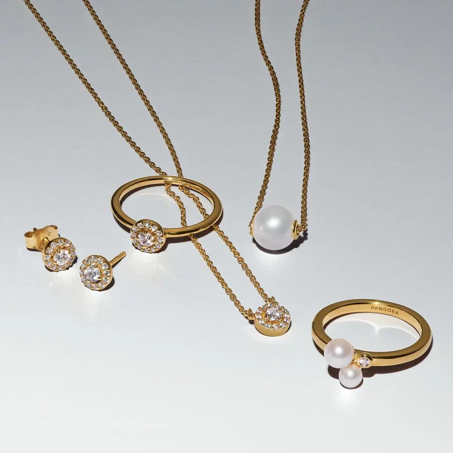 Anel Auréola Redonda Pavé